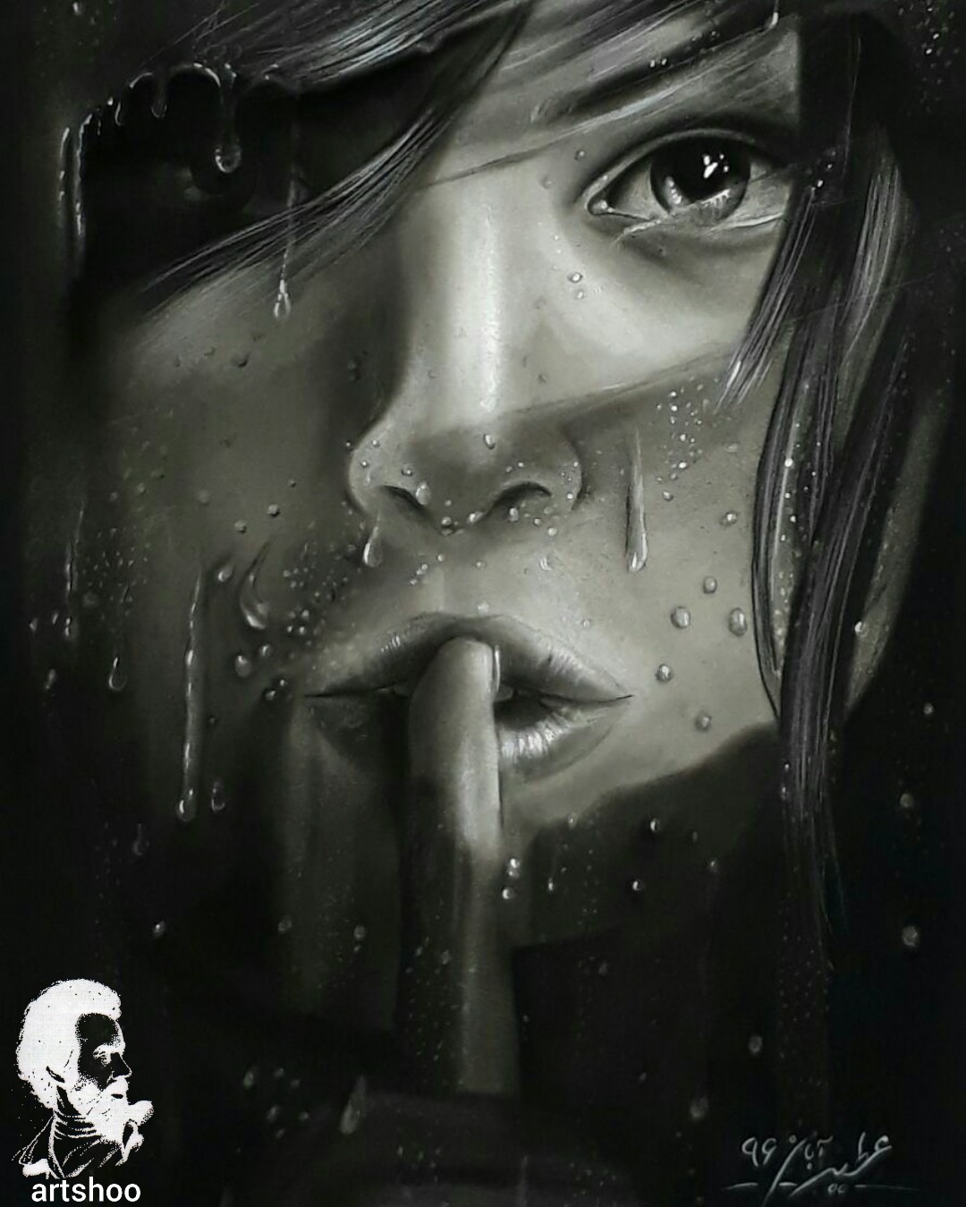 نقاشی سیاه قلم اورژینال